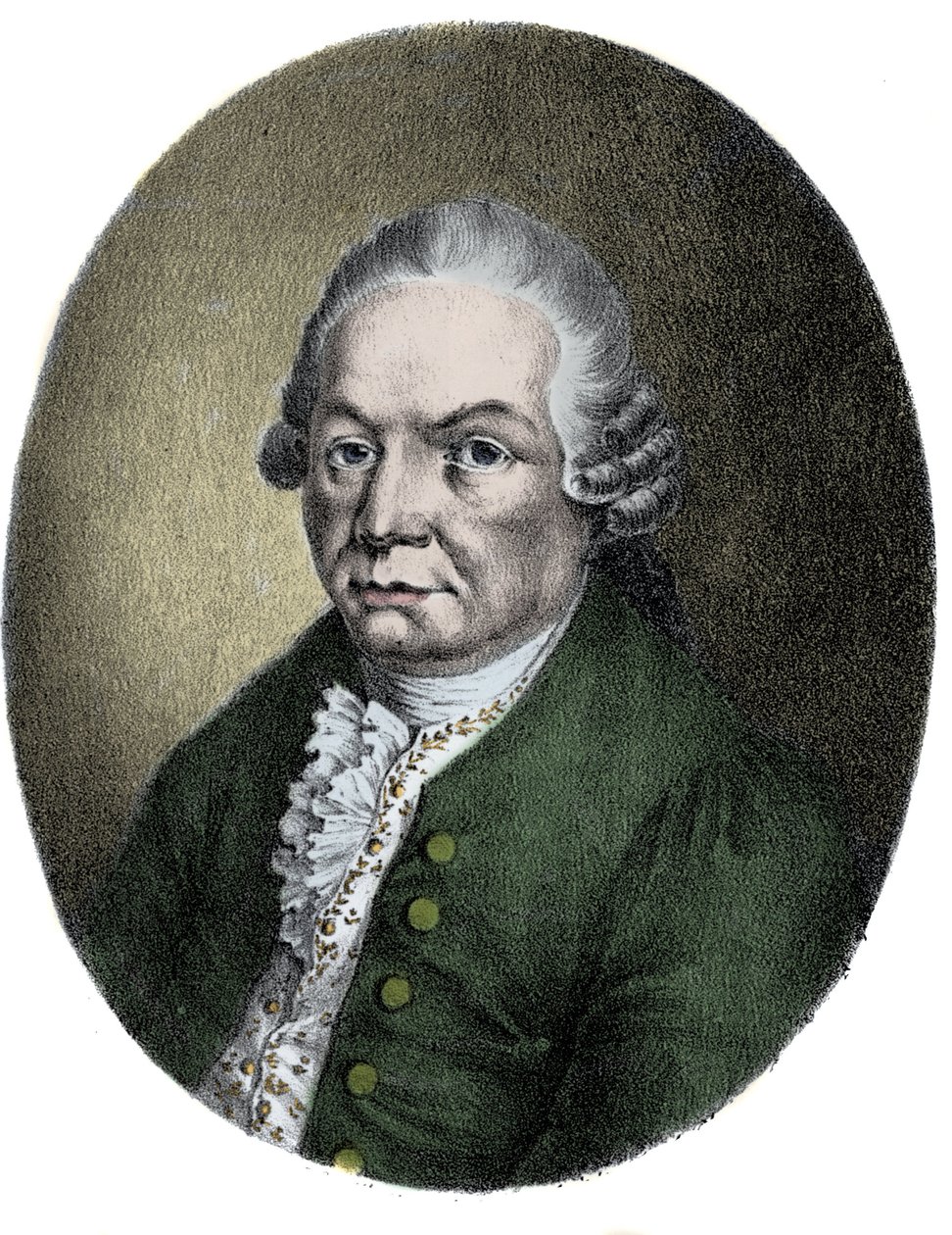 Saksalaisen säveltäjän Carl Philipp Emanuel Bachin (1714-1788) muotokuva. tekijältä Unknown artist