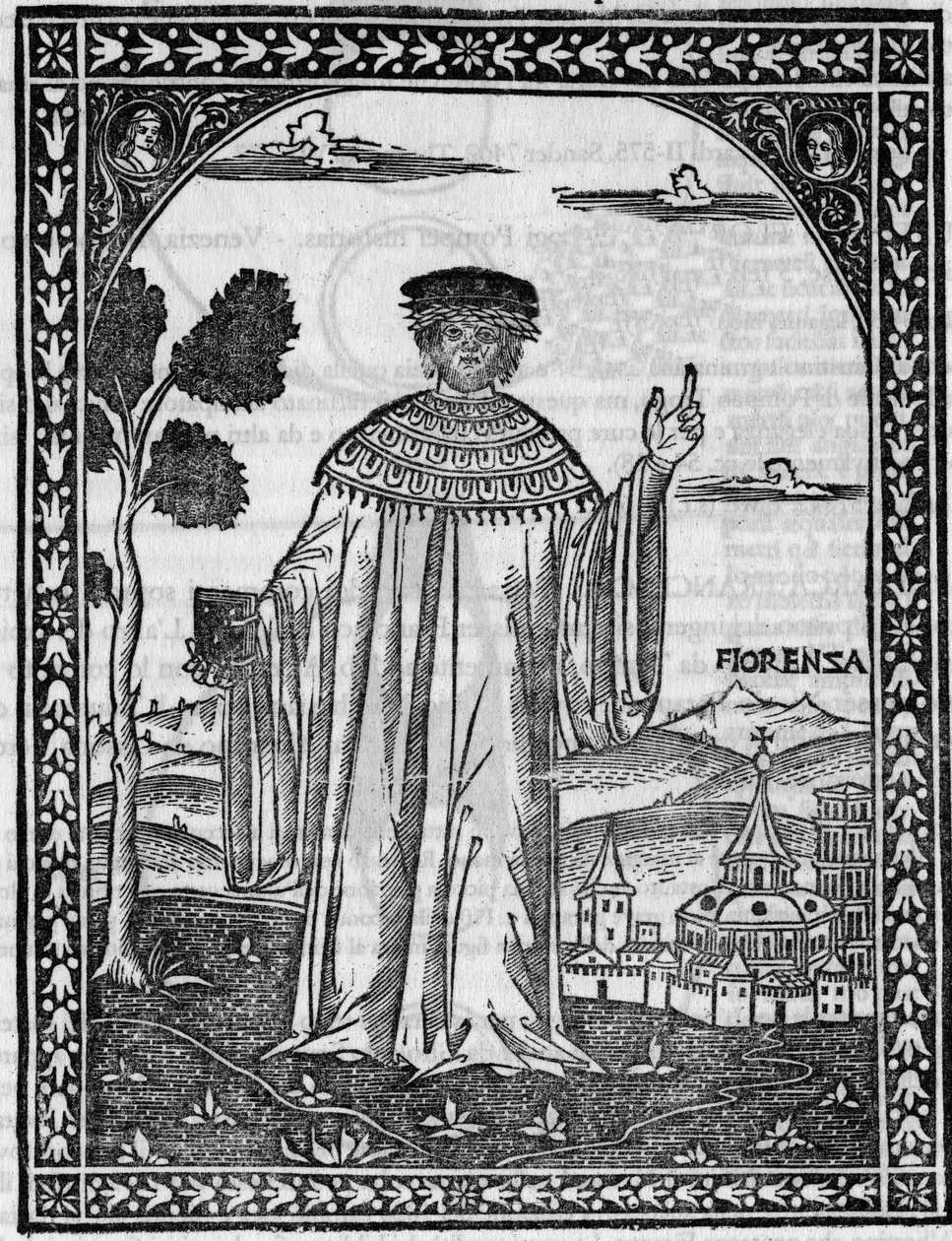 Italian runoilijan Francesco Petrarcan muotokuva (Petrarque tekijältä Unknown artist