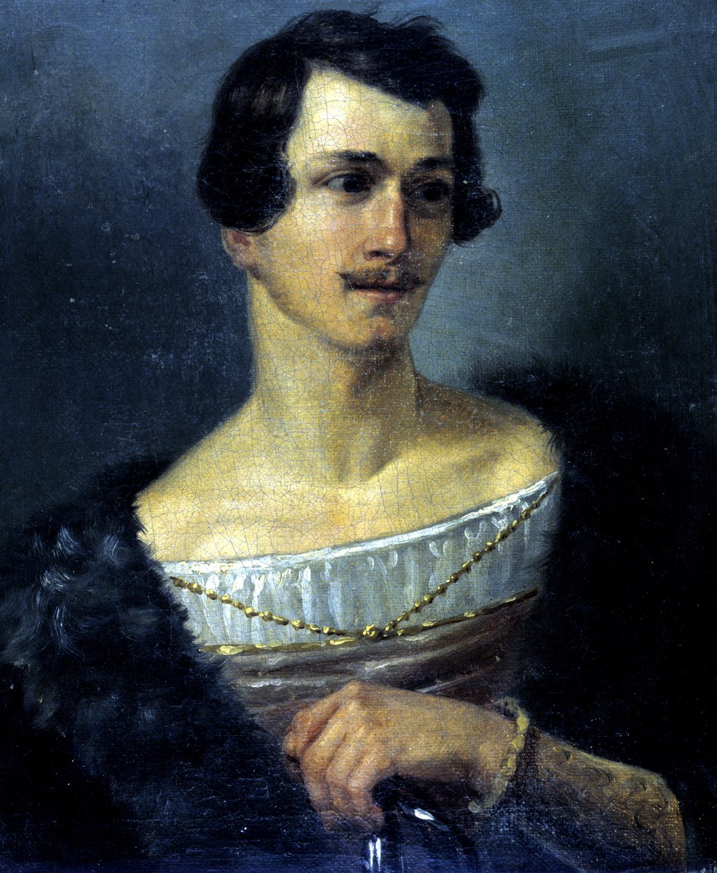 Italian tenorin Domenico Donzellin (1790 - 1873) muotokuva Vincenzo Bellinin (1801 - 1835) "La Norma" -kirjassa. Anonyymi maalaus, Museo della Scala, Milano. tekijältä Unknown artist