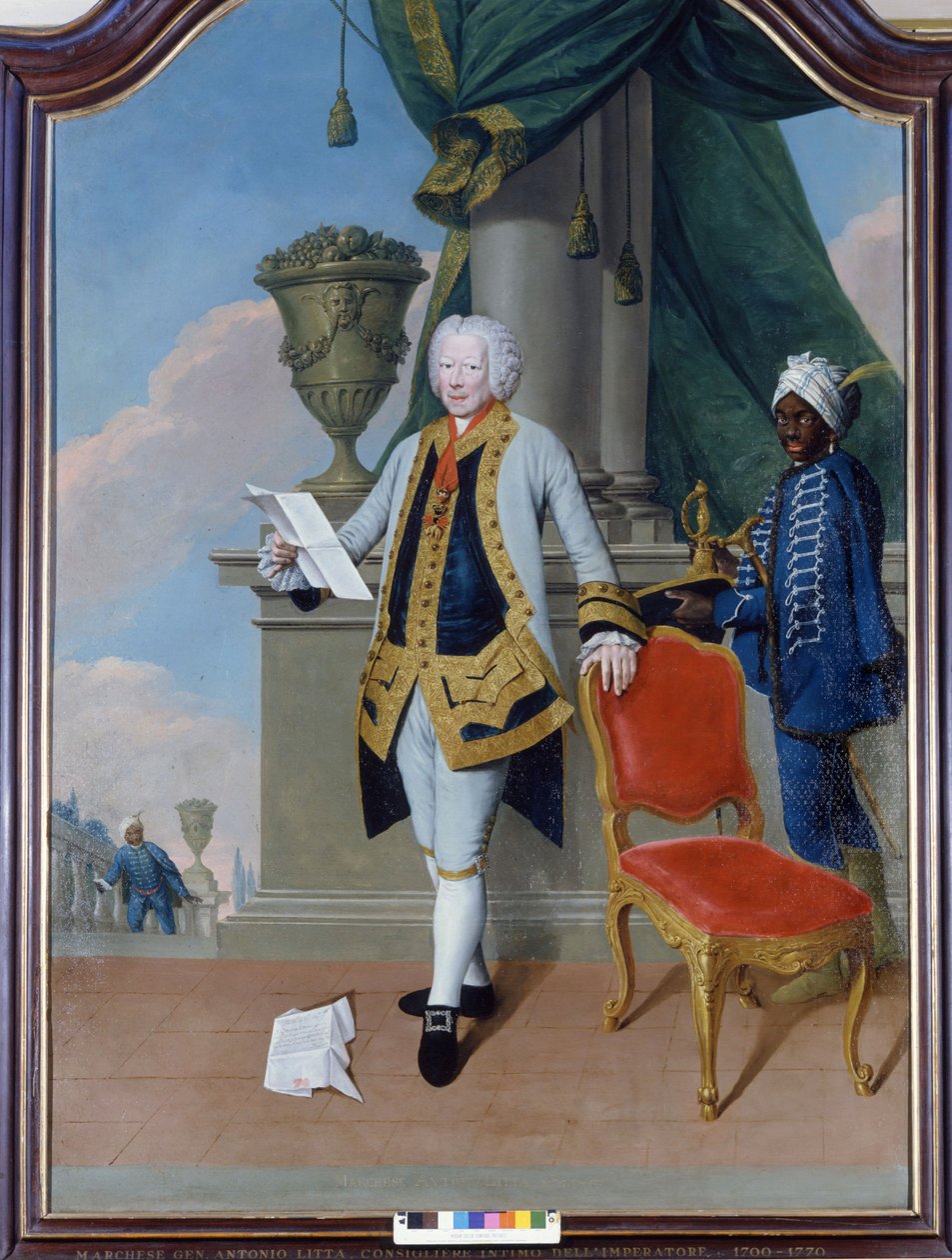 Markiisi Antonio Littan (1700 - 1770), keisarin intiimin neuvonantajan muotokuva. Anonyymi maalaus. Yksityinen Coll. Milano tekijältä Unknown artist