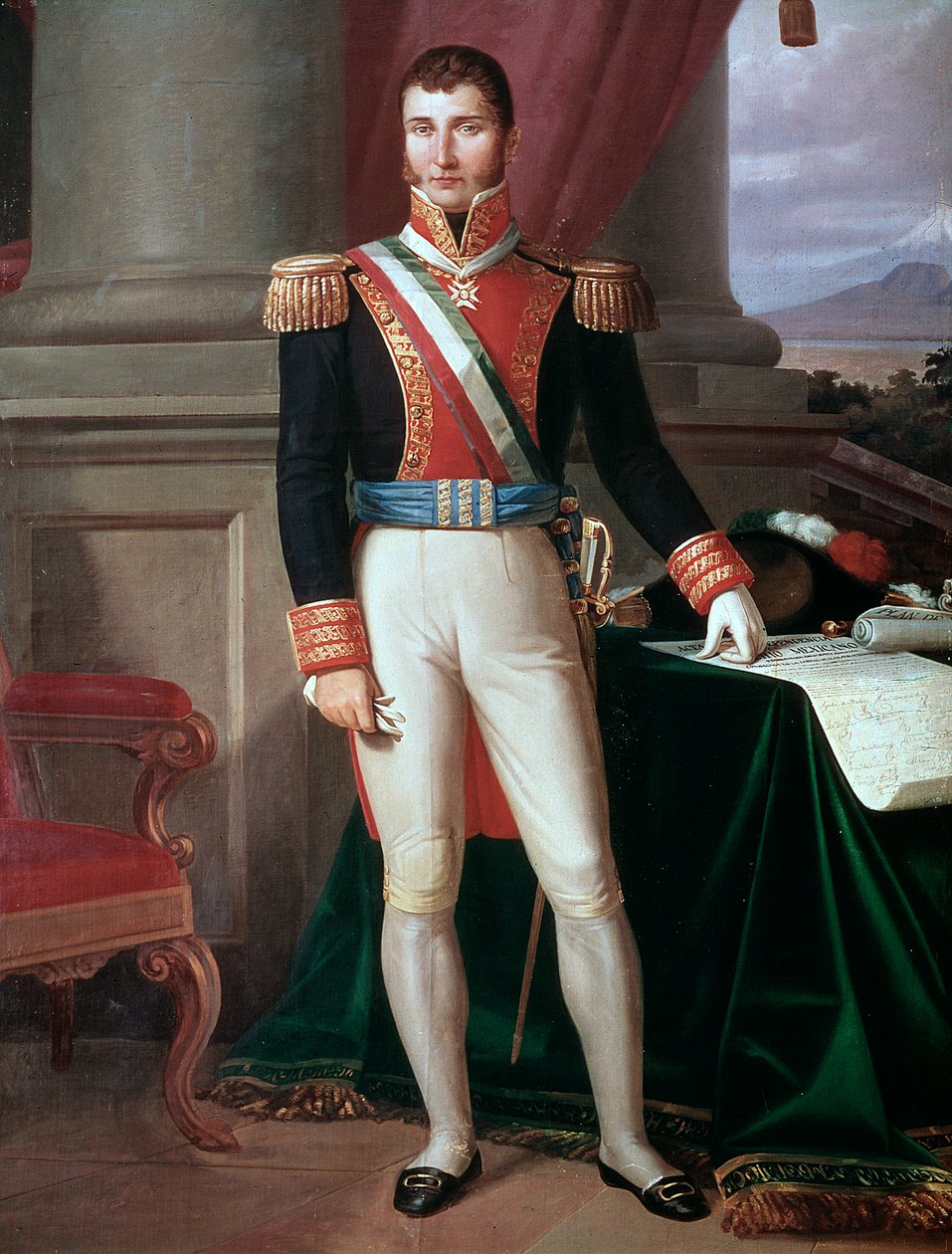 Meksikon keisarin Agustin Iturbiden (1783-1824) muotokuva Anonyymi maalaus, n. 1821 National Historical Museum, Chateau de Chapultepec Meksiko tekijältä Unknown artist