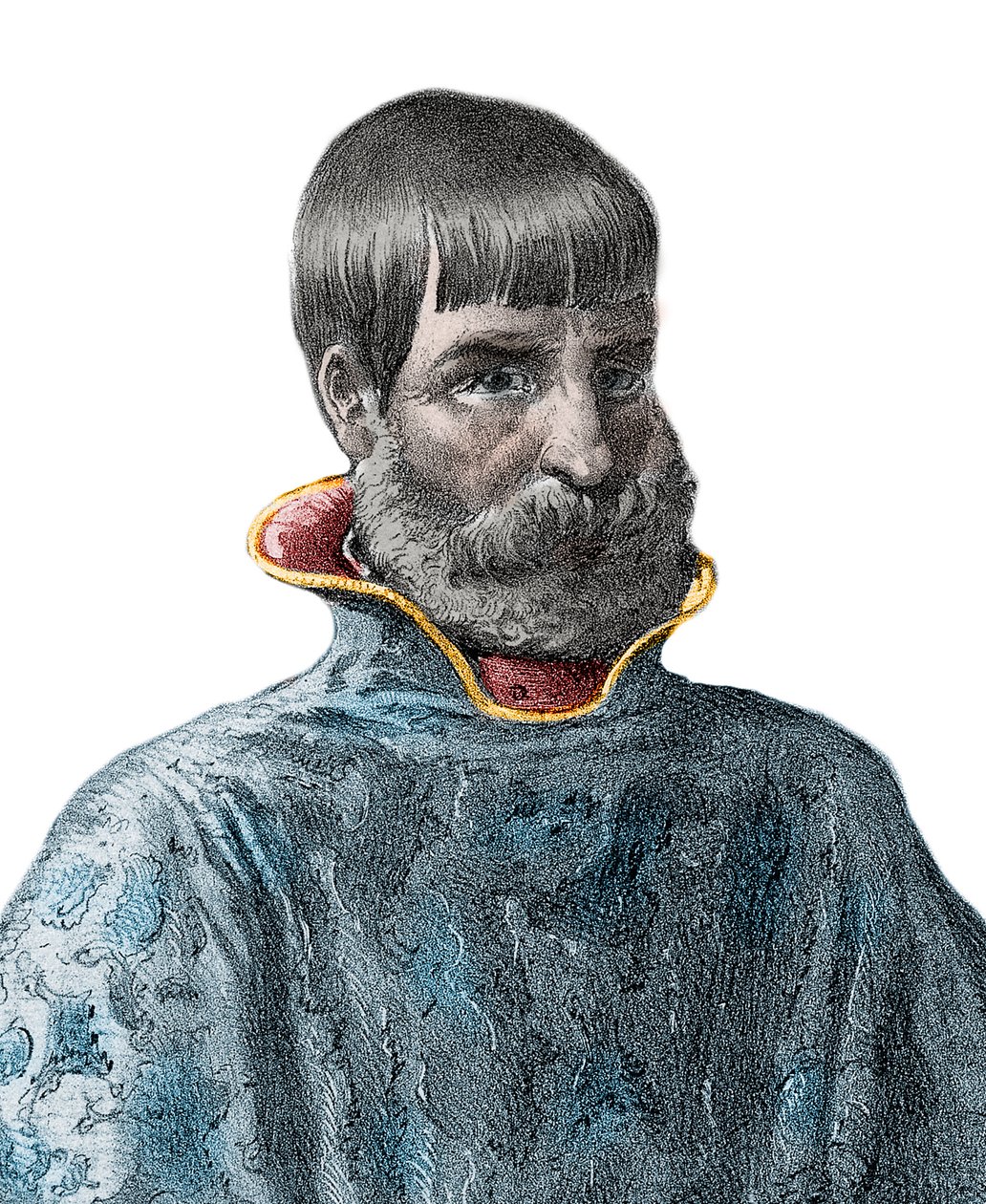 Muotokuva espanjalaisesta valloittajasta Juan Ponce de Leonista (1460-1521), Floridan tutkimusmatkailijasta - Juan Ponce de Leonin muotokuva - espanjalainen tutkimusmatkailija tekijältä Unknown artist