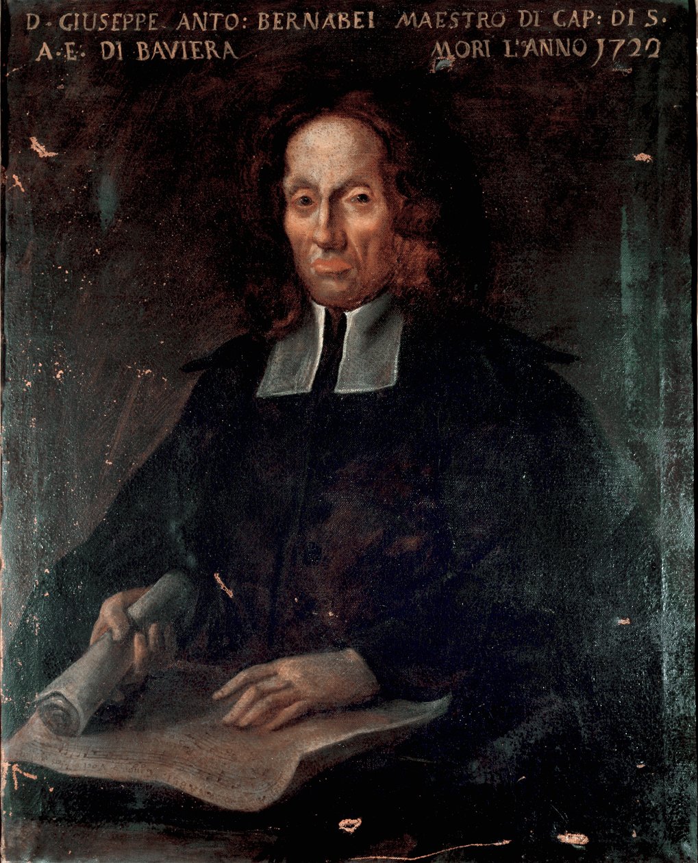 Säveltäjä Giuseppe Antonio Bernabein (1649-1732) muotokuva Anonyymi maalaus. 1700-luvun Bologna, Kansalaismusiikin bibliografinen museo - Säveltäjä Giuseppe Antonio Bernabein (1649-1732) muotokuva. Anonyymi maalaus 1700-luvulta. Civic Museum Bib tekijältä Unknown artist