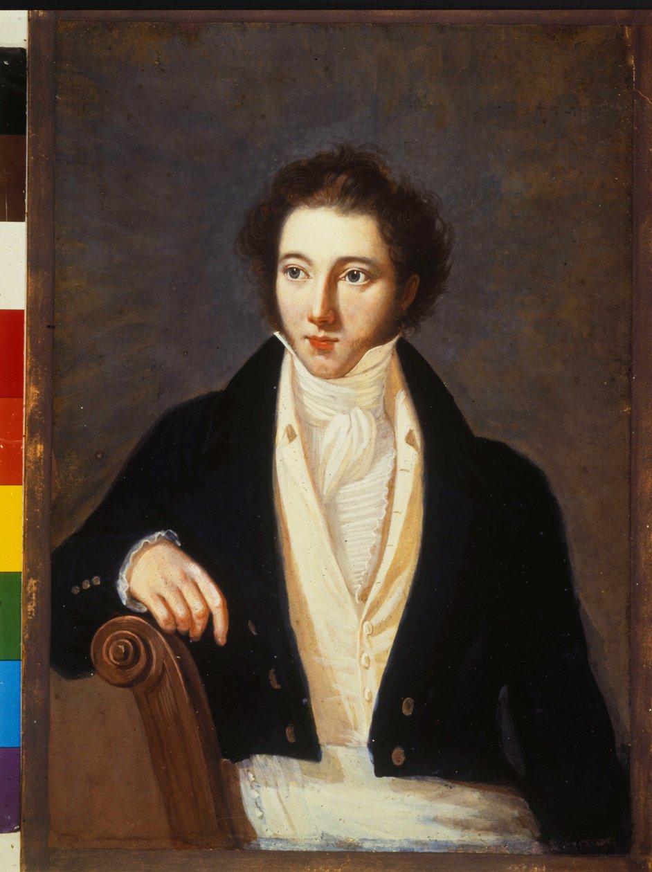 Säveltäjä Vincenzo Bellinin (1801-1835) muotokuva. Anonyymi maalaus. La Scala -teatterimuseo. Milano tekijältä Unknown artist