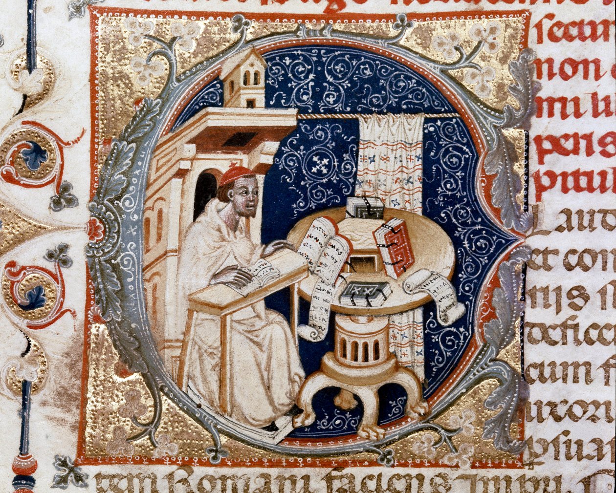 Muotokuva kopiomunkista Ugo de Florence (Pienoismalli, n. 1320) tekijältä Unknown artist