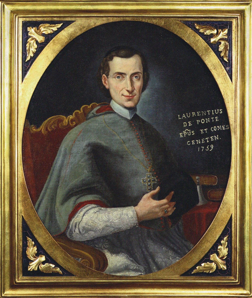Muotokuva oopperakirjailijasta ja runoilijasta Lorenzo Da Pontesta (1749-1838) piispana - Anonymous. Öljy kankaalle tekijältä Unknown artist