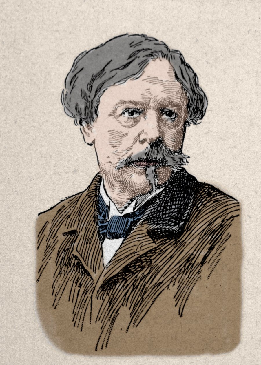 Muotokuva kirjailija Edmond de Goncourtista (1822-1896) 1800-luku tekijältä Unknown artist