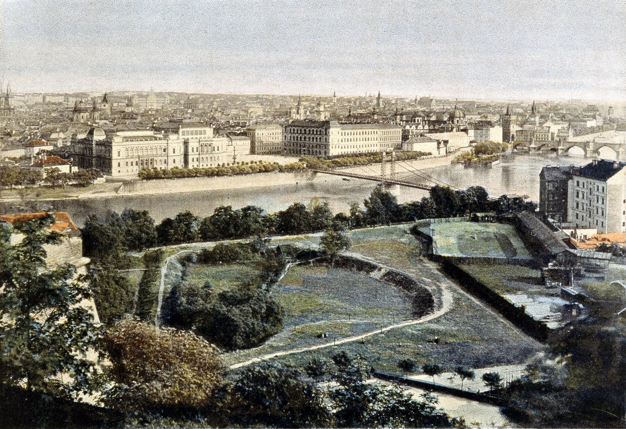 Praha, yleiskuva, 1800-luvun loppu tekijältä Unknown artist