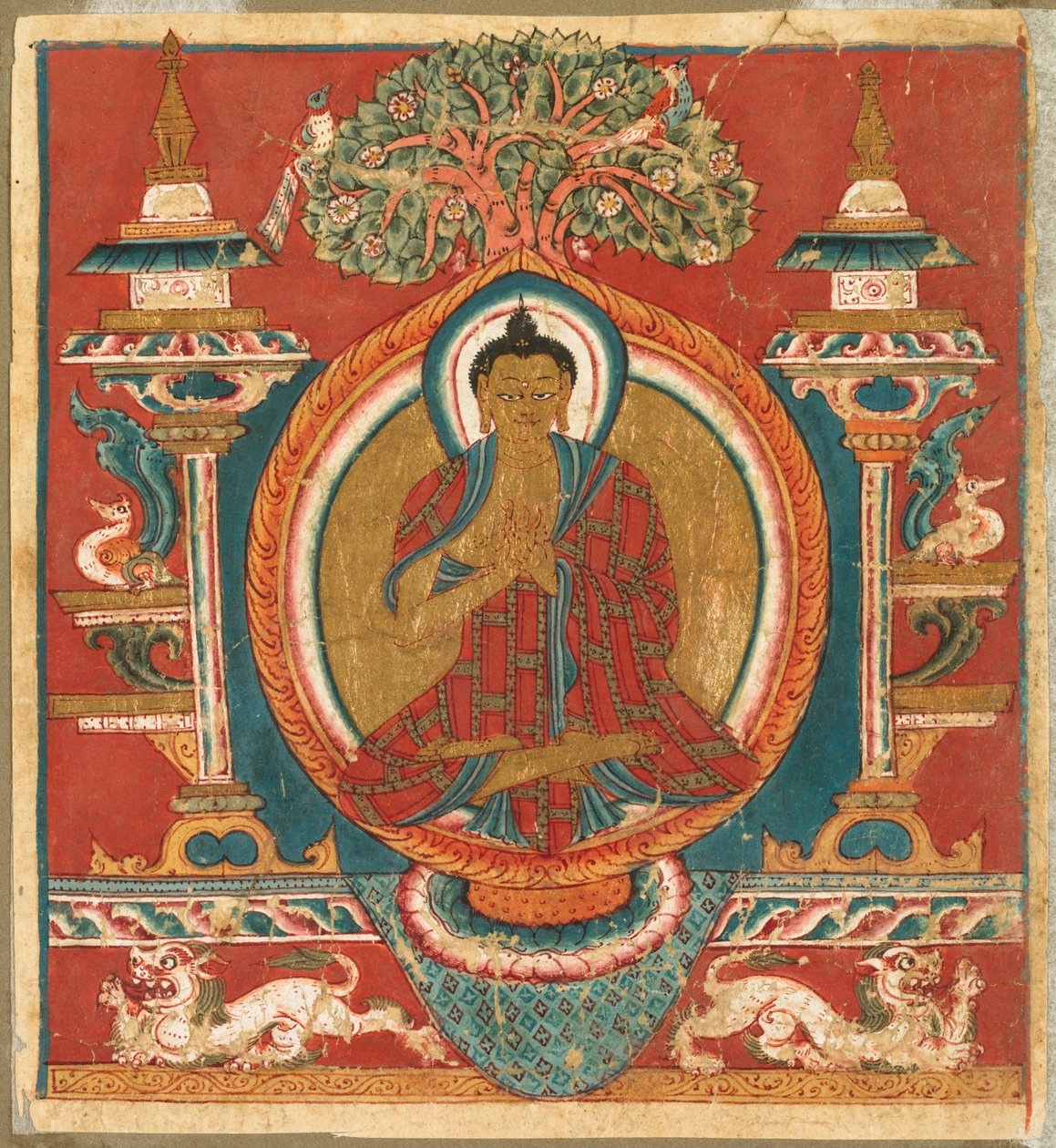 Saarnaamassa Sakyamuni tekijältä Unknown artist