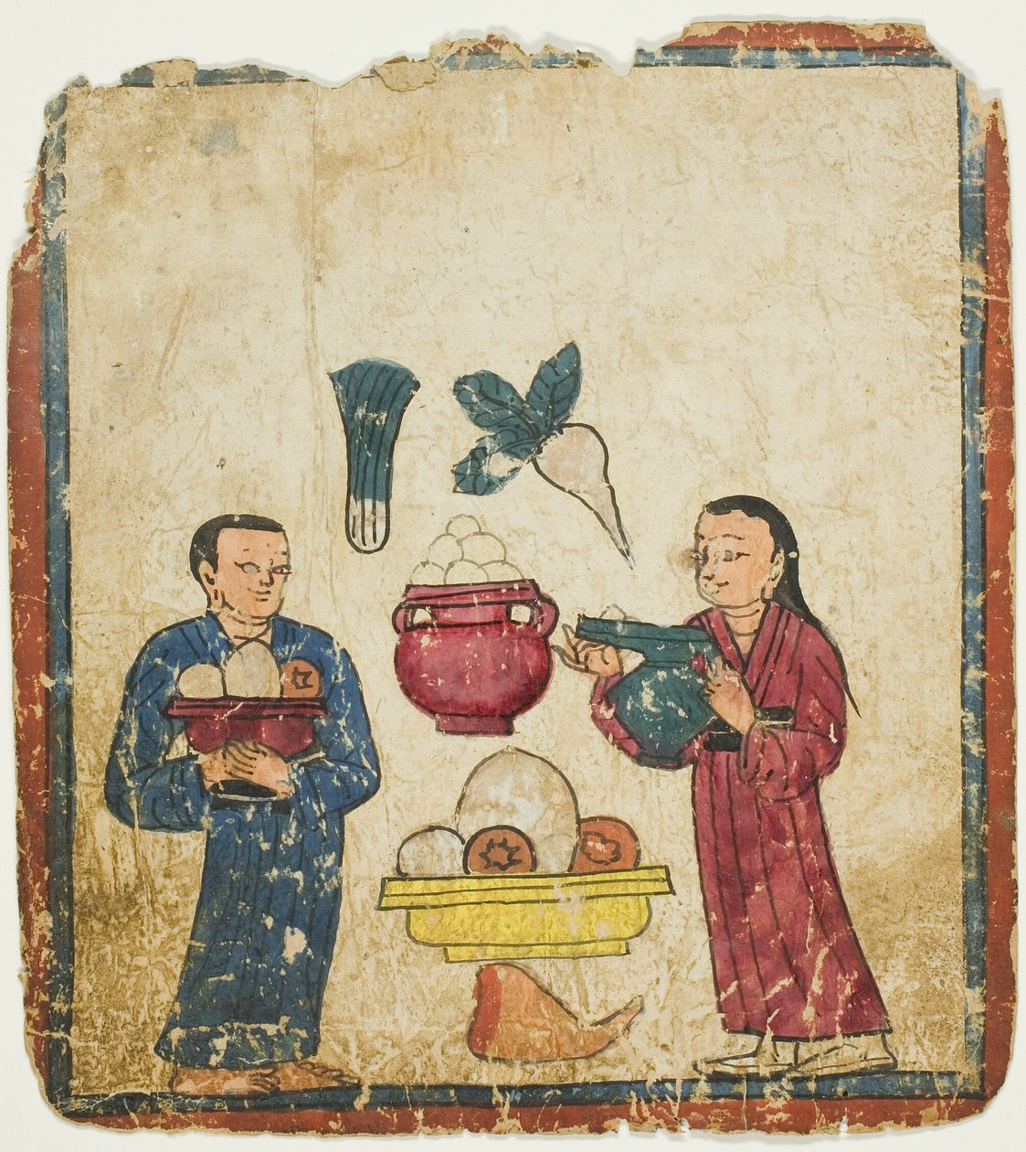 Tarjousten esittäminen, vihkimiskorttisarjasta (Tsakali) tekijältä Unknown artist