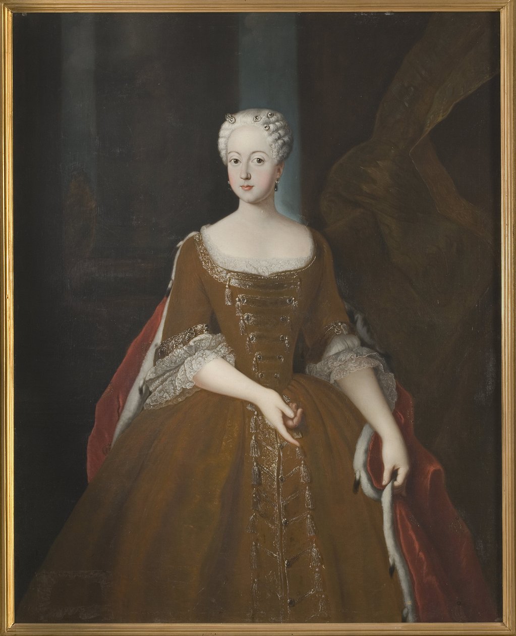 Preussin prinsessa Frederique Louise - Muotokuva Preussin prinsessa Friederike Luisesta (1714-1784), Brandenburg-Ansbachin markkreivikunta, Anonyymi . öljy kankaalle tekijältä Unknown artist