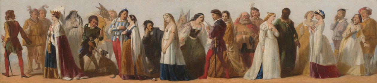 Shakespearen näytelmien hahmojen kulkue tekijältä Unknown artist