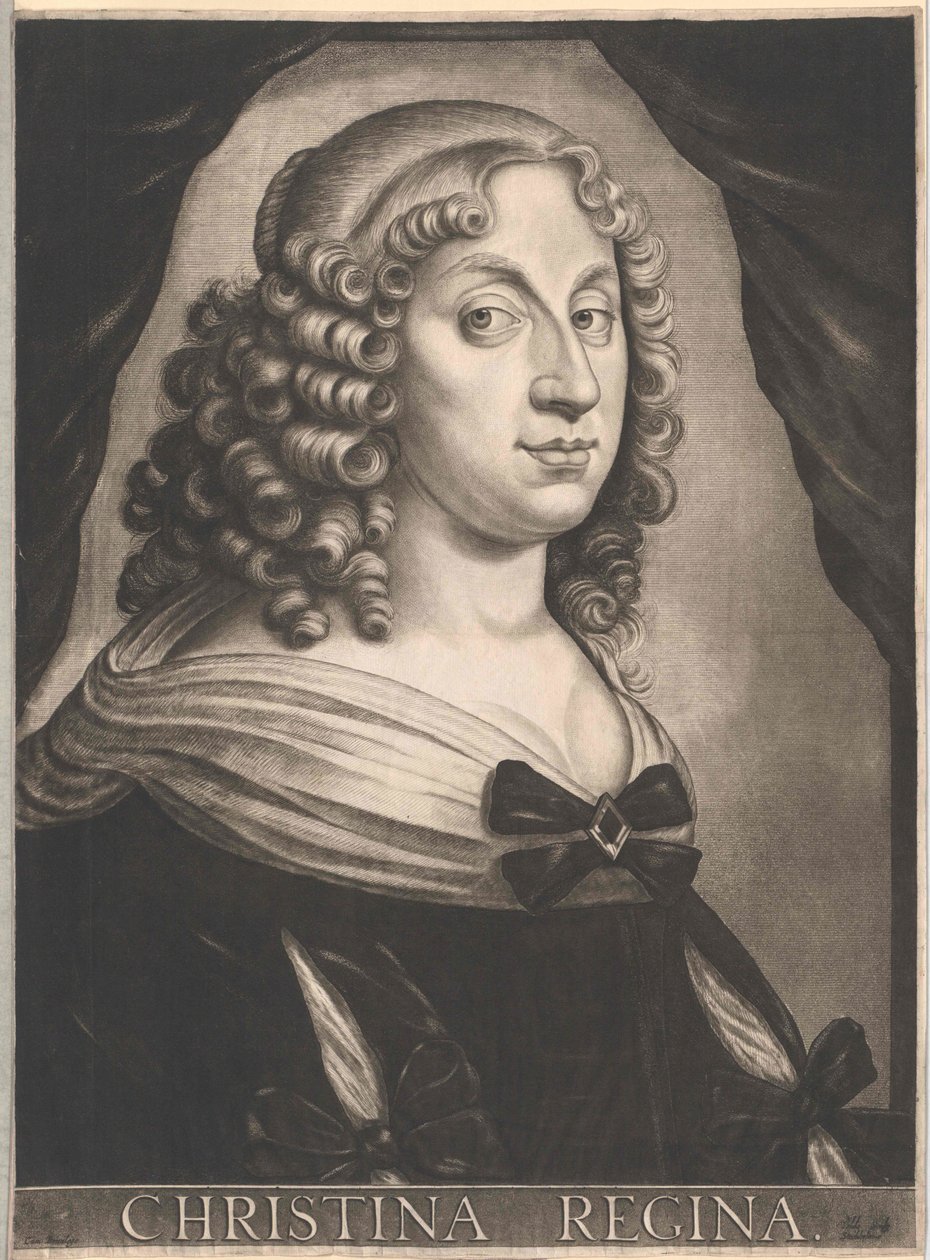 Ruotsin kuningatar Christine (tulosta) tekijältä Unknown artist