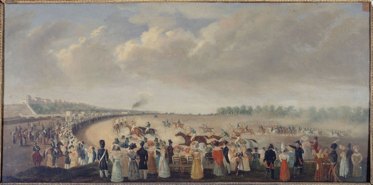 Champ-de-Marsin kilpailut, nykyinen 8. kaupunginosa, noin 1830, vuosien 1801 ja 1900 välillä (öljy kankaalle). tekijältä Unknown artist