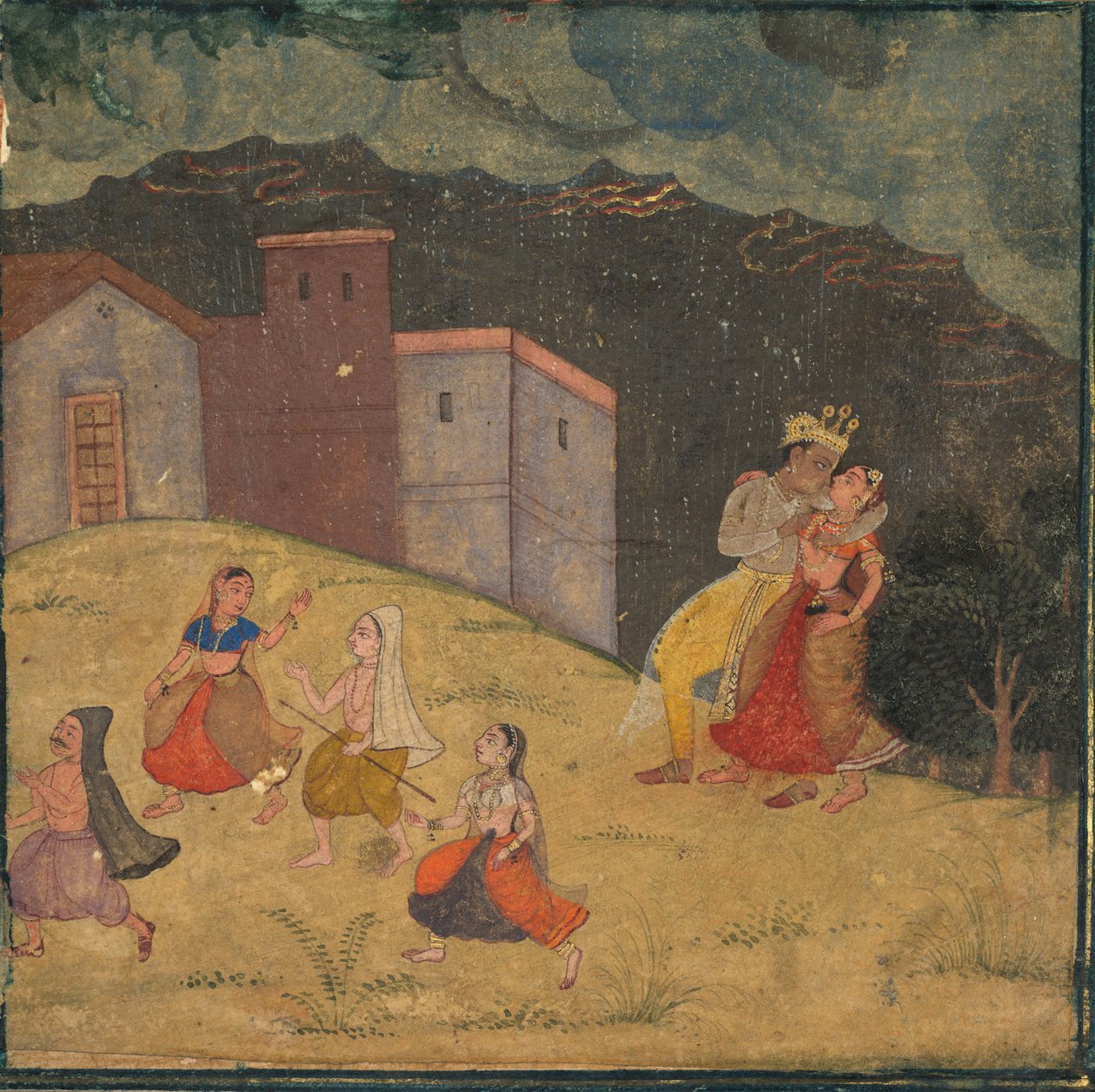Radha ja Krishna joutuivat myrskyyn tekijältä Unknown artist