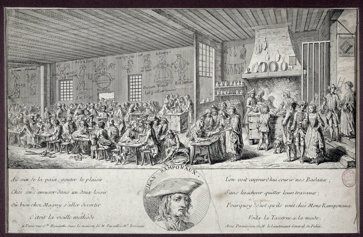 Ramponaux taverna Tämän suositun kabareen perusti Jean Ramponaux (Ramponneau tai Ramponeau tekijältä Unknown artist