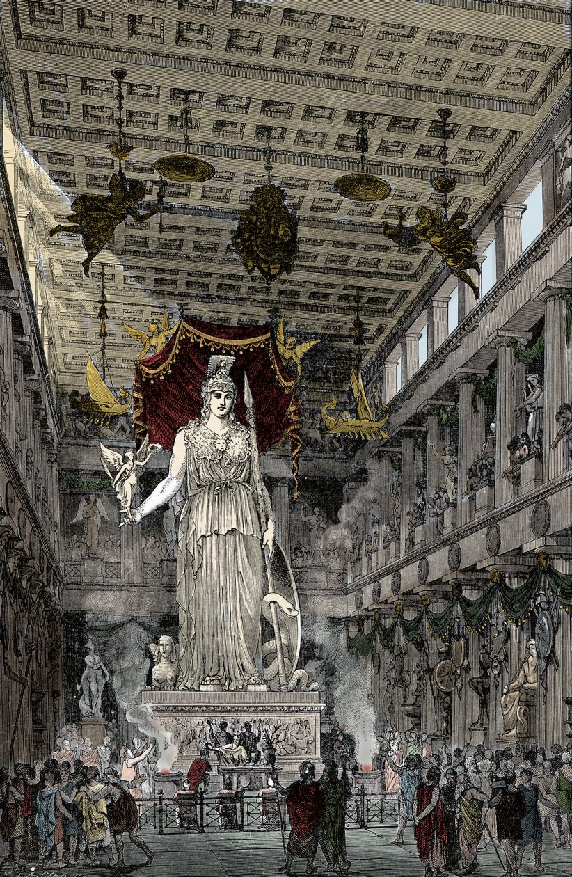 Parthenonin sisustuksen esitys tekijältä Unknown artist