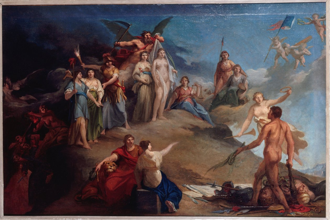 Vallankumouksellinen allegoria, n. 1790 (öljy) tekijältä Unknown artist