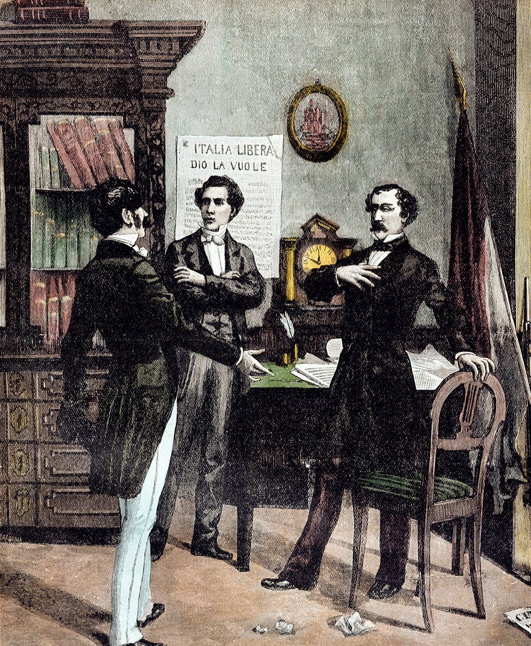 Risorgimento: Milanon viisi päivää (Cinque giornate di Milano) (18.-22. maaliskuuta 1848): tämä on yksi ensimmäisistä jaksoista vuoden 1848 vallankumouksista (osa Italian ensimmäistä itsenäisyyssotaa), jossa Milano nousi. väestö kapinallista vastaan tekijältä Unknown artist