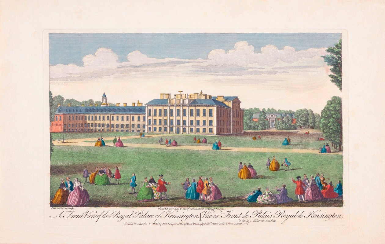 Kensingtonin kuninkaallinen palatsi 1700-luvulla tekijältä Unknown artist