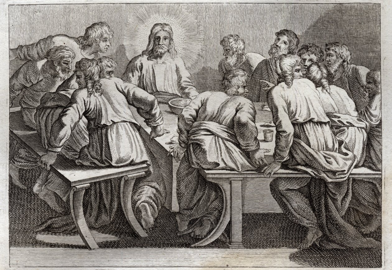 Royaumont Bible, Uusi testamentti: The Cene. Kuva vuodelta 1811. tekijältä Unknown artist