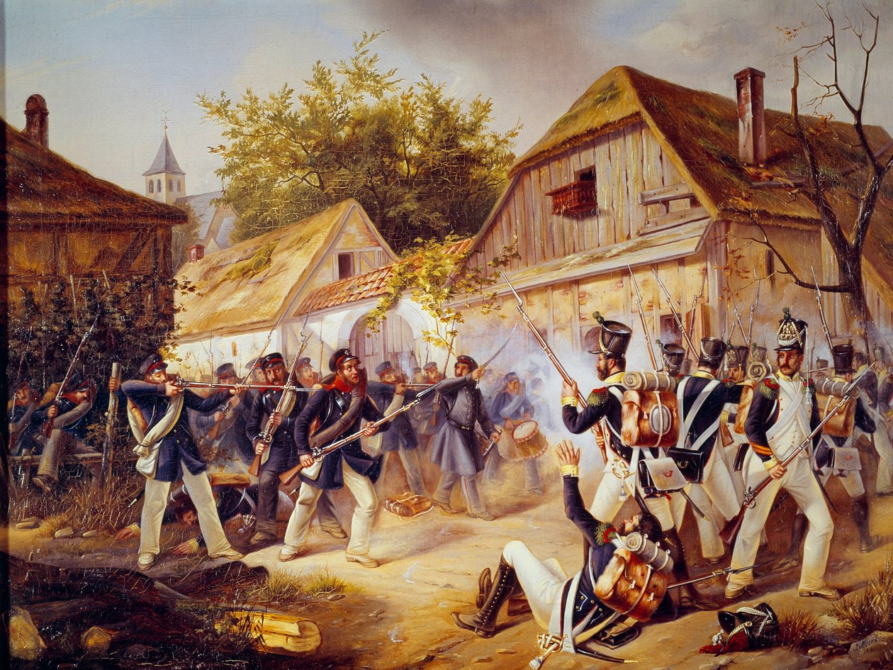 Venäjän kampanja: "" Vandammen joukkojen antautuminen Culmin taisteluun (Kulm) 30.8.1813"" 1813 Pariisi, Armeen museo tekijältä Unknown artist