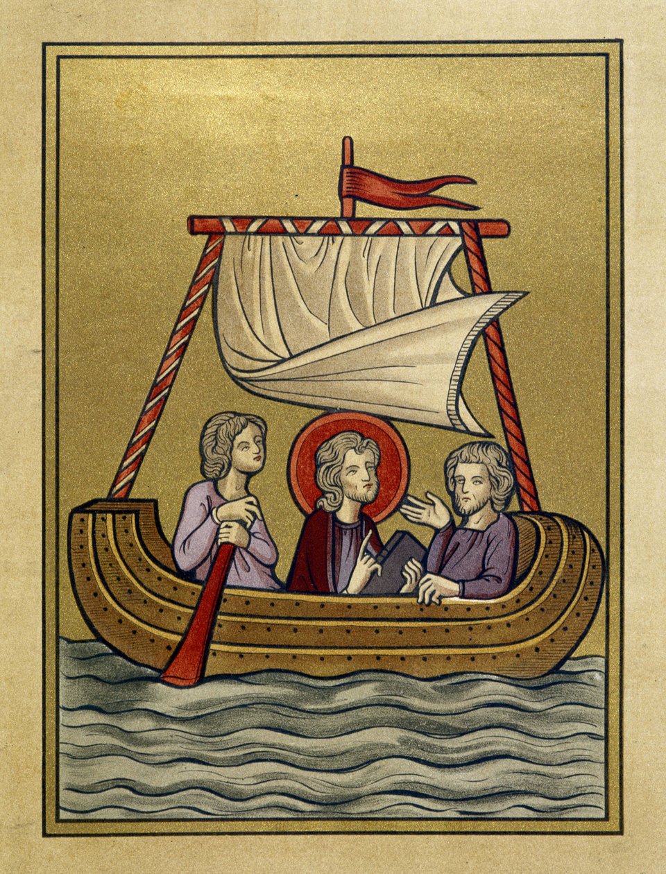 Saint Paul, Saint Sylvain (tai Silas) ja Saint Timothy veneessä - pienoismallista tekijältä Unknown artist