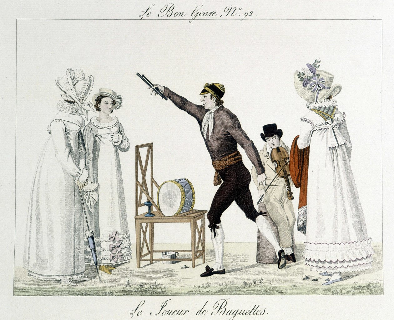 Saltimbanks: Syömäpuikkojen pelaaja - "" Hyvä genre", deb. 1800-luvulla tekijältä Unknown artist