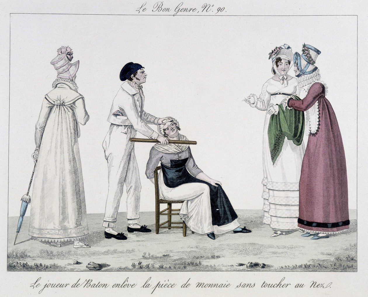 Saltimbanque: baton player - "" Hyvä genre"", deb. 1800-luvulla tekijältä Unknown artist