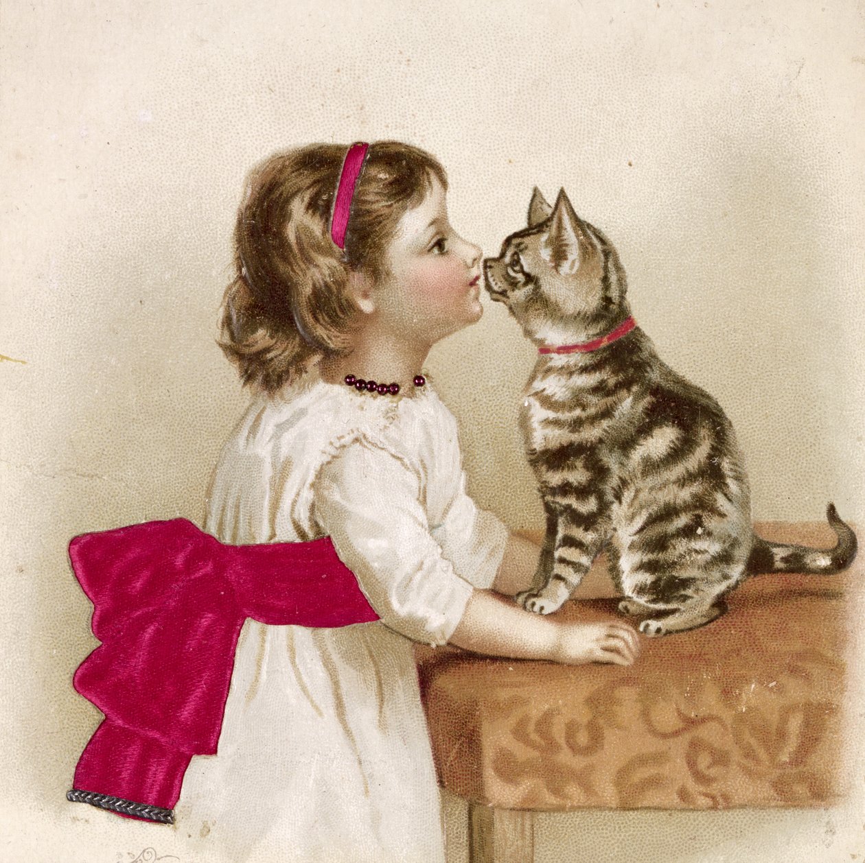 Tervehdys Kittylle (viktoriaaninen postikortti) tekijältä Unknown artist