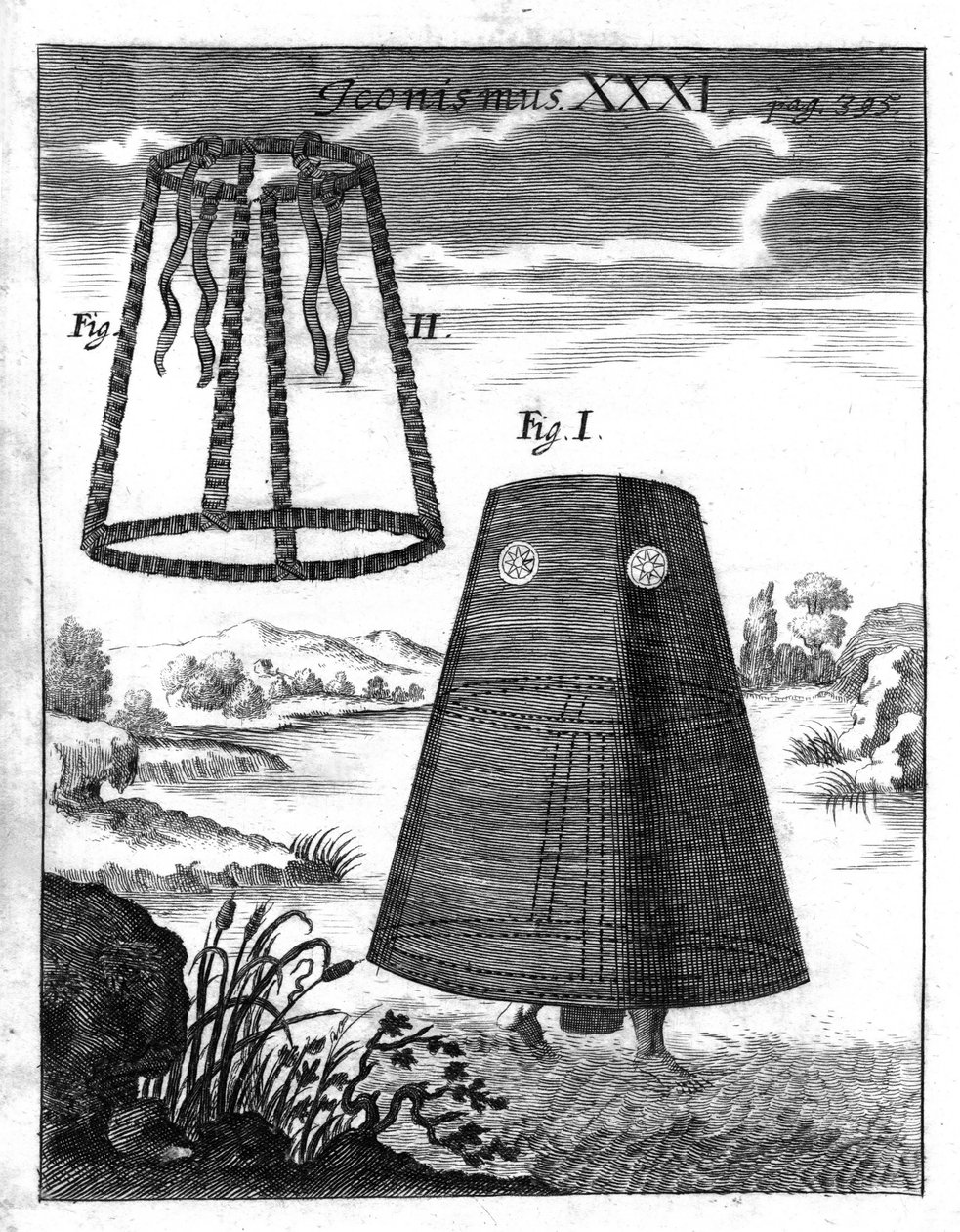 Jesuiitta Gaspar Schottin (tai Caspar Schottin) kuvittelema Scanphander vuonna 1664. tekijältä Unknown artist