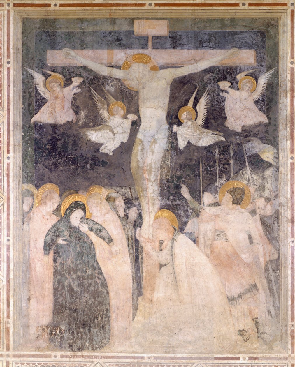 Ristiinnaulitsemiskohtaus, Pomposan luostari, Italia tekijältä Unknown artist