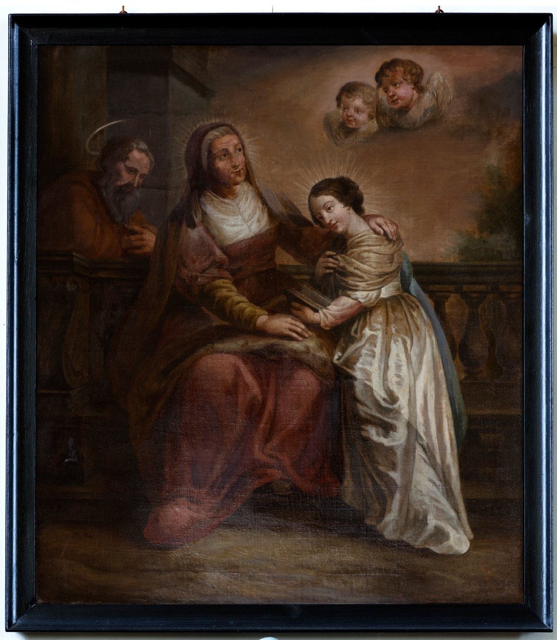 Schilderij, "Maria ja hänen vanhempansa" tekijältä Unknown artist