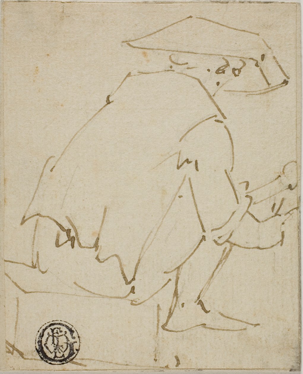 Istuva mies takaa katsottuna tekijältä Unknown artist