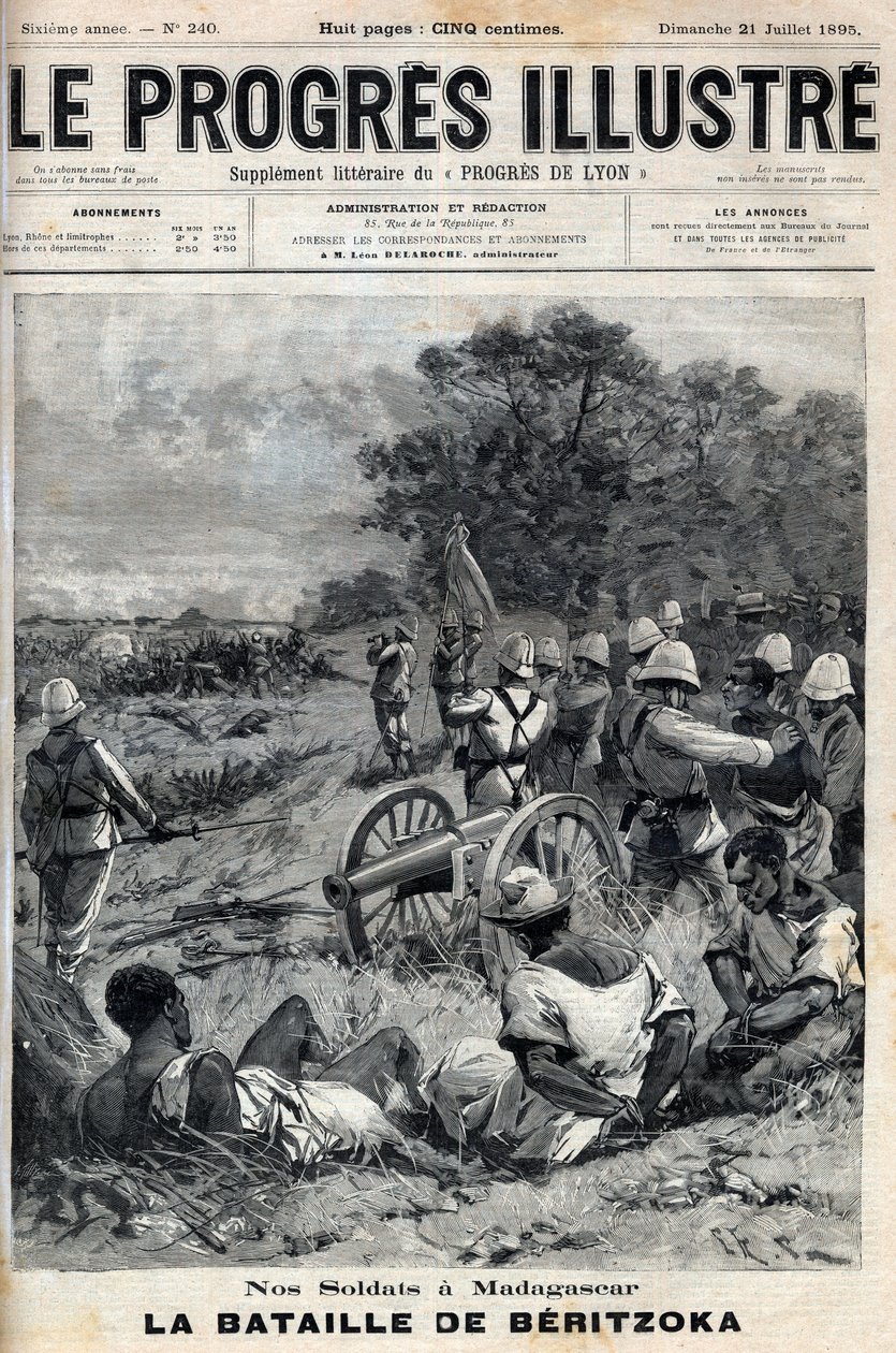 Toinen Ranskan ja Madagaskarin sota (1895) Beritzoka 30. kesäkuuta tekijältä Unknown artist