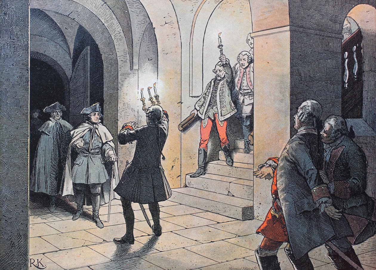 Seitsemänvuotinen sota, vuosina 1756–1763, kuningas Frederick Suuri tekijältä Unknown artist