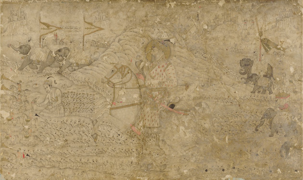 Shah Jahan ja hänen poikansa Dara Shikoh Hunting tekijältä Unknown artist