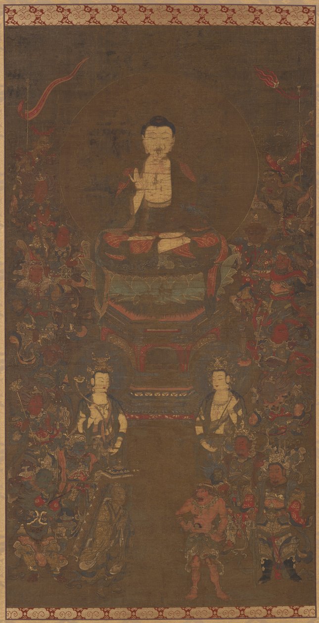 Shakyamuni kuudentoista hyväntahtoisen jumalan kanssa tekijältä Unknown artist
