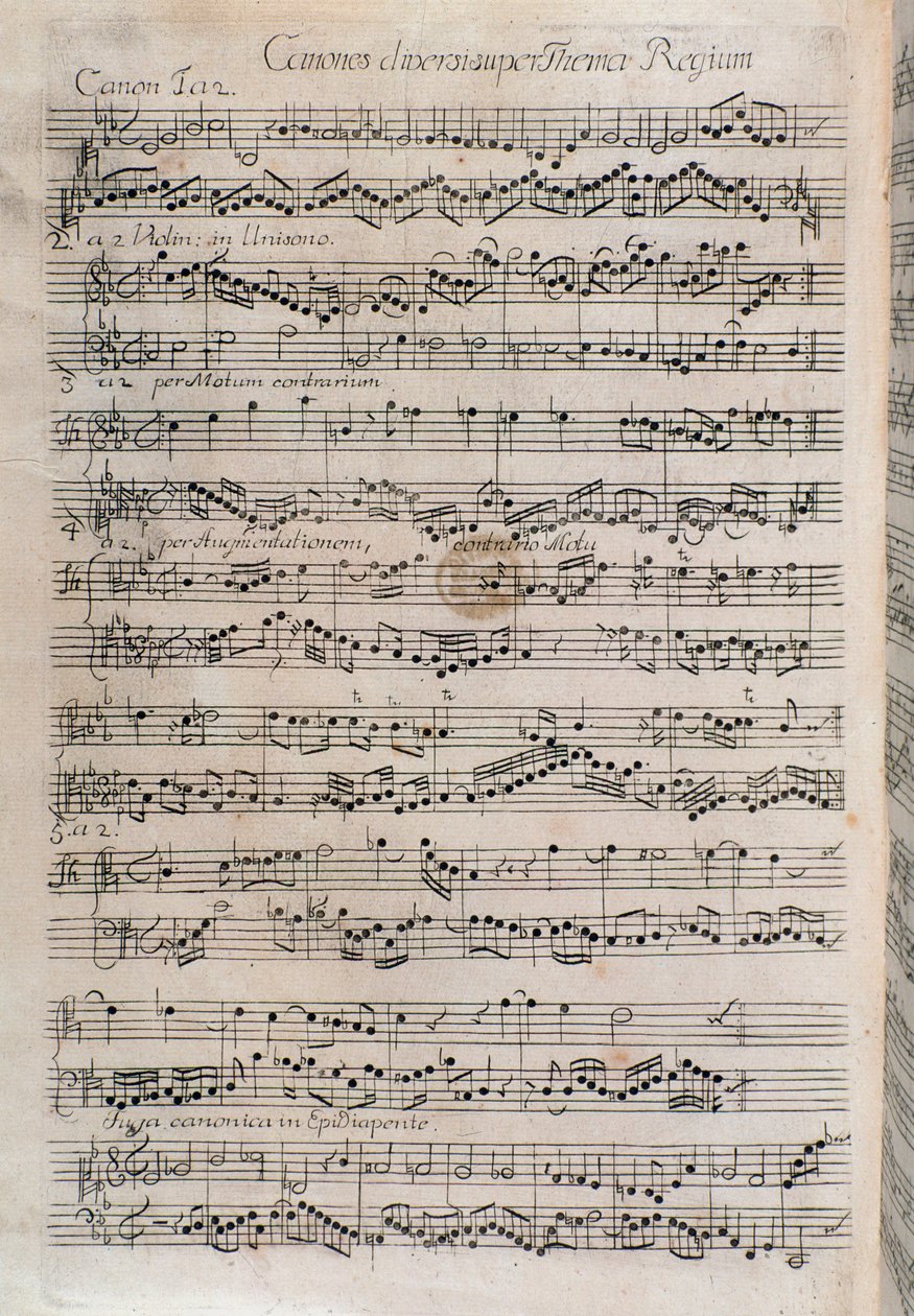 Johann Sebastian Bachin nuotit (1700-luku) tekijältä Unknown artist