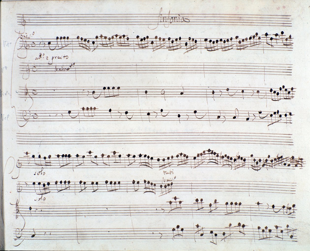 Nuottisivu Giuseppe Aldrovandinin Dariuksen kruunaamiseen (1703) tekijältä Unknown artist