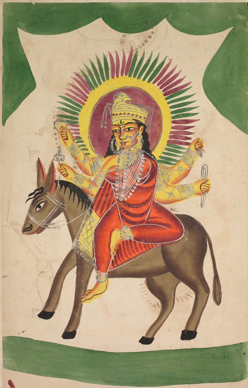 Sheetaladevi: Isorokkojumalatar (recto) tekijältä Unknown artist