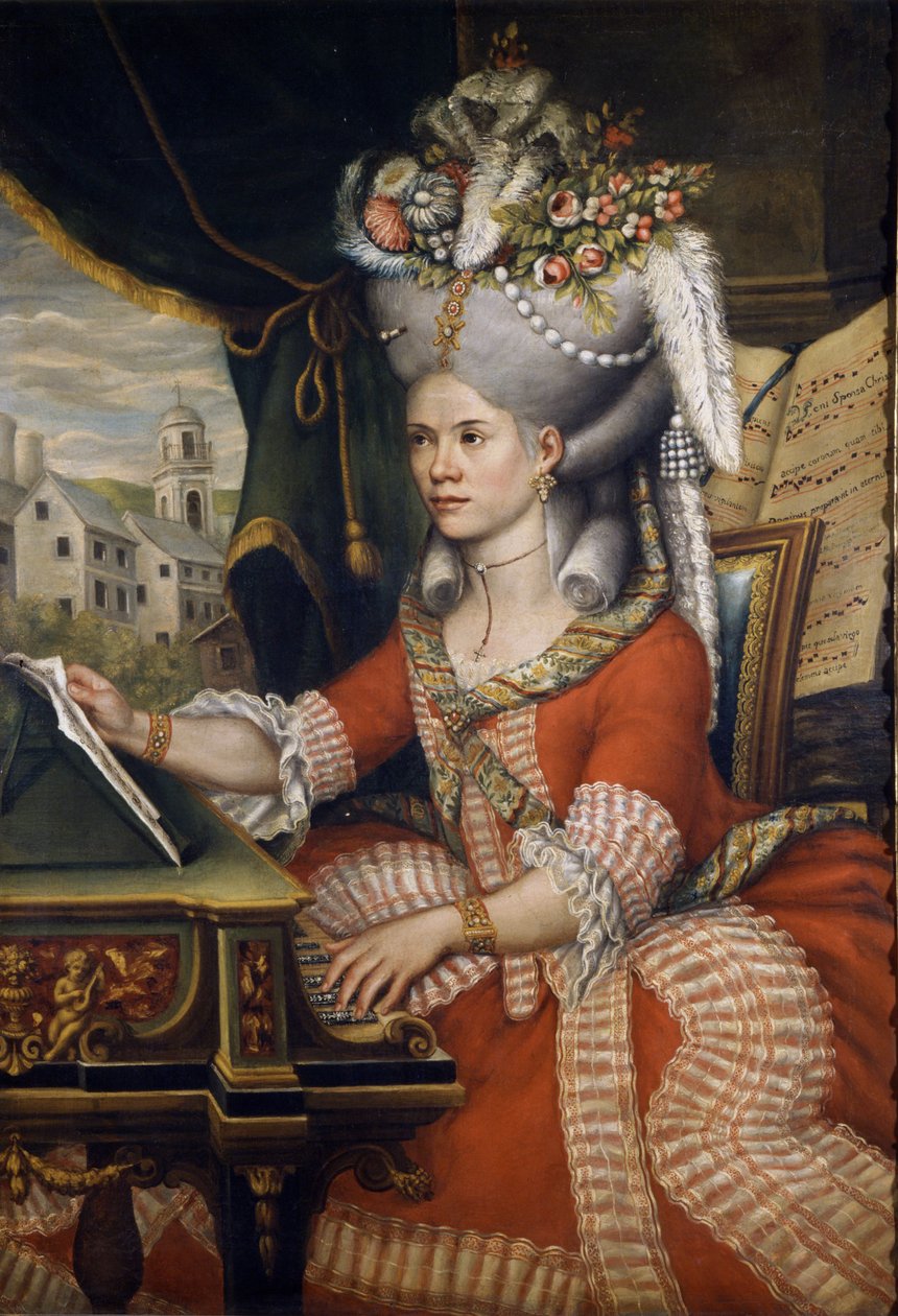 Laulaja Therese (Teresa) Lanti, Casanovan rakastajatar. Nimetön. Scala-museo, Milano. tekijältä Unknown artist