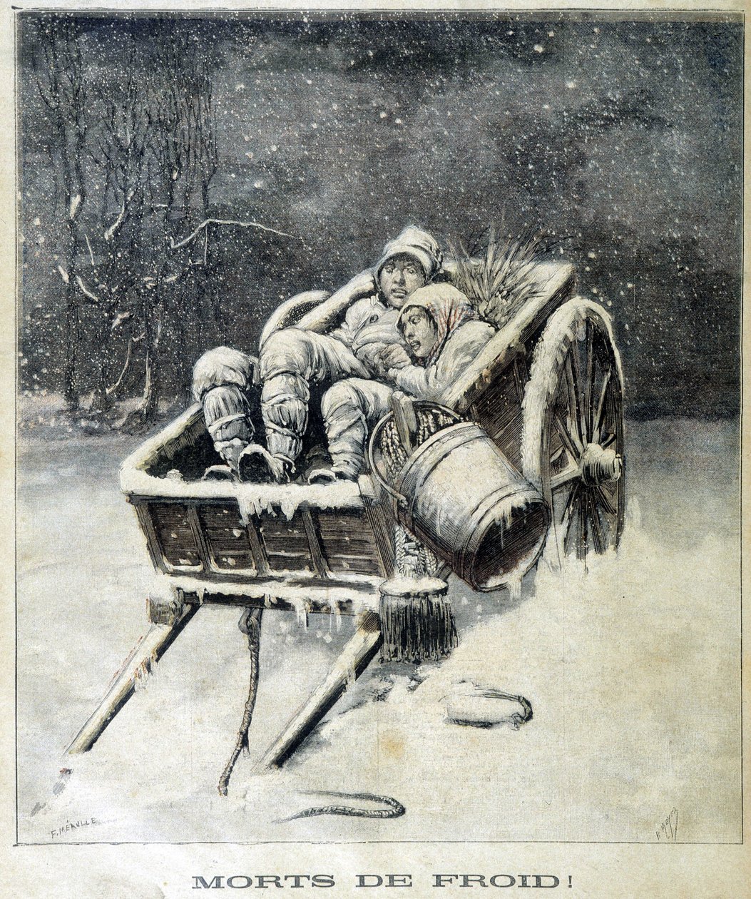 Pieni savupiippu Fougèresin läheisyydessä Dead from Frost - "" Le Petit Journalissa"" tekijältä Unknown artist