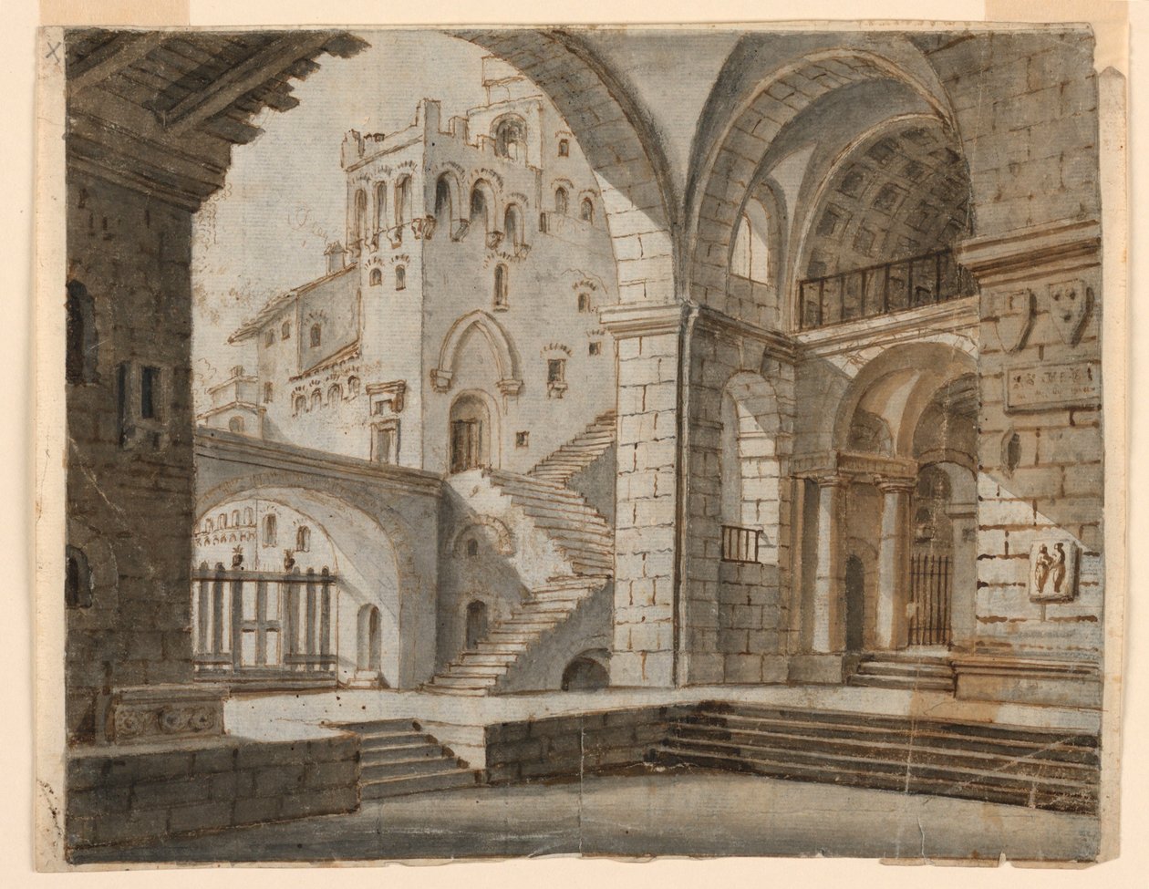 Lavasuunnittelu: Court in Gothic Castle tekijältä Unknown artist