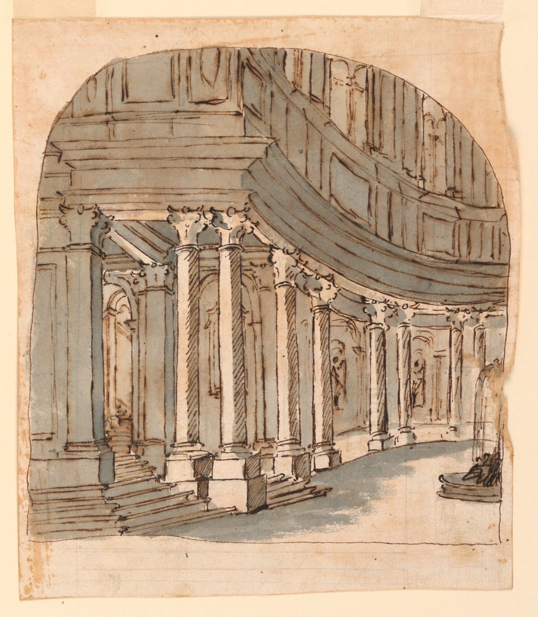 Lavastus: Kaareva Portico tekijältä Unknown artist