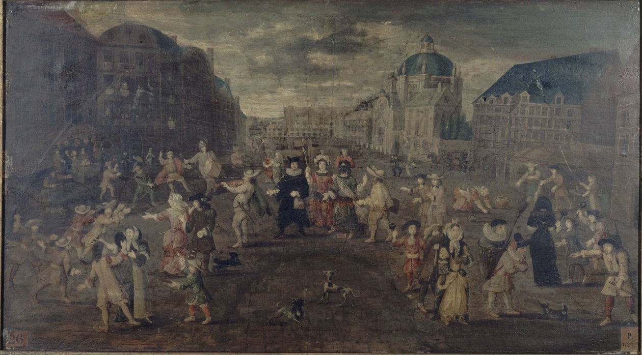Katupelleilyä Pariisissa vuosina 1501-1600 (maalaus) tekijältä Unknown artist