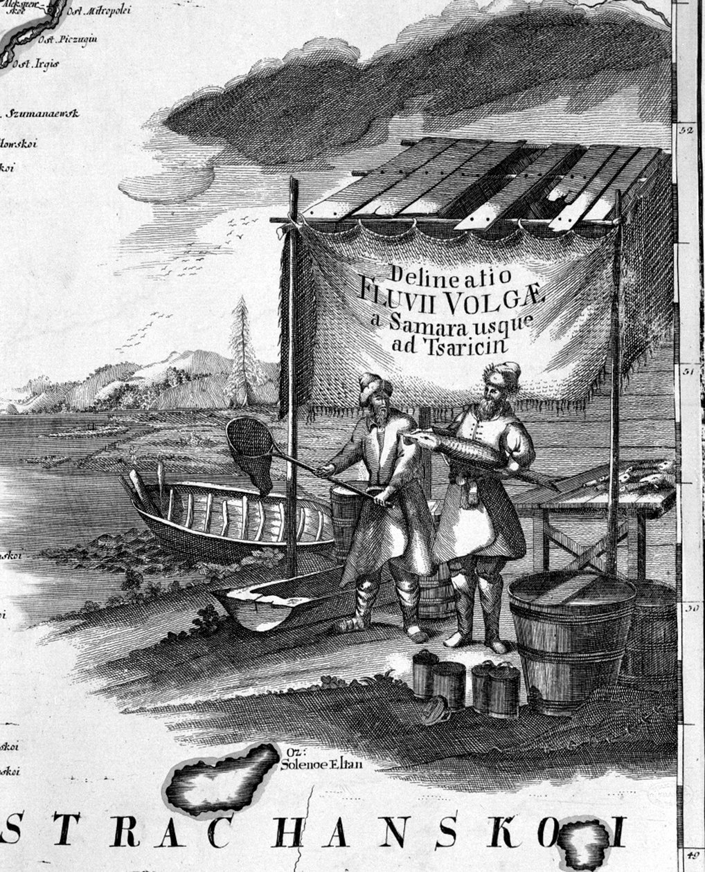 Samen kalastus Volgalla 1700-luvulla. tekijältä Unknown artist