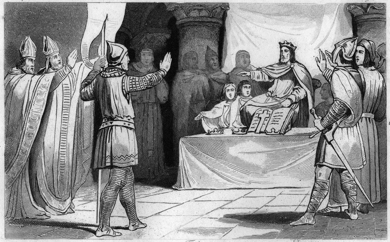 Ludvig 1. hurskaan eli Debonnairen jälkeläinen, 816: lännen keisari tekijältä Unknown artist