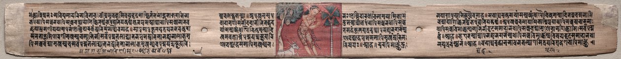 Sudhana ja Buffalo: Folio 115 (suora), Gandavyuha-sutrasta (Korkeimman joukon kirjoitukset) tekijältä Unknown artist