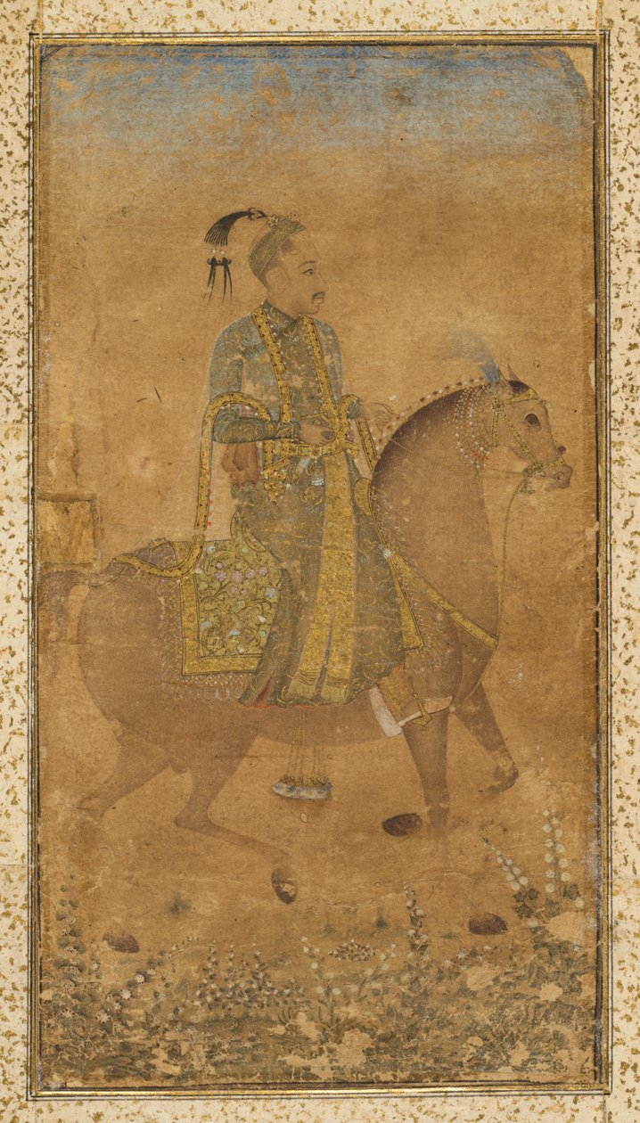 Sulttaani Abdullah Qutb Shah (1614-74) hevosen selässä tekijältä Unknown artist